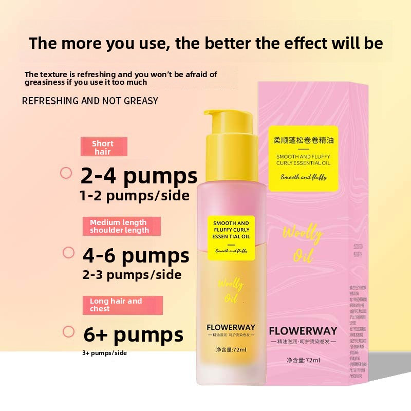 Smoothing Curly Hair Oil for Frizz Control and Damage Repair