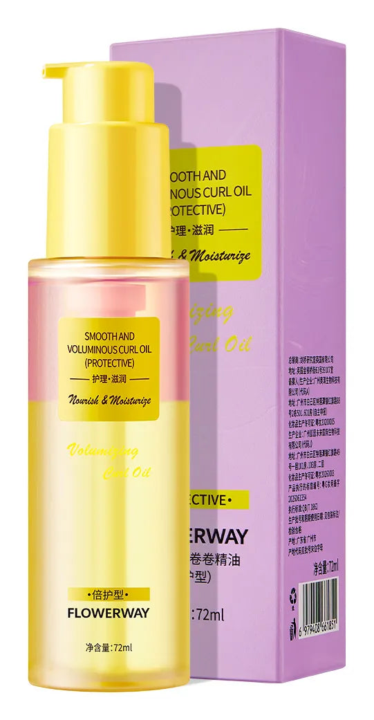 Smoothing Curly Hair Oil for Frizz Control and Damage Repair, product packaging